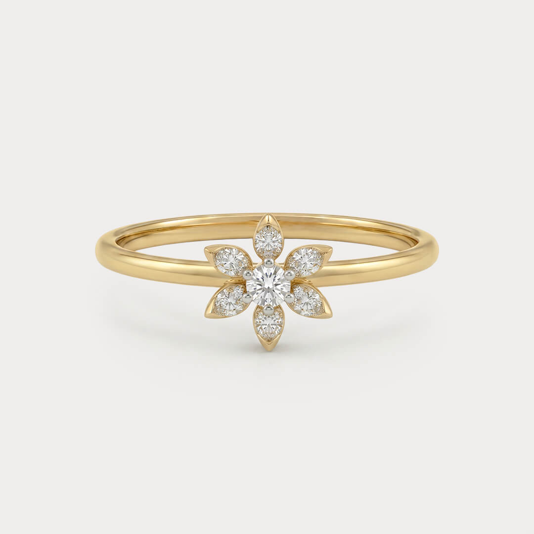 Birchlight Floral Nakshatra Diamond Ring
