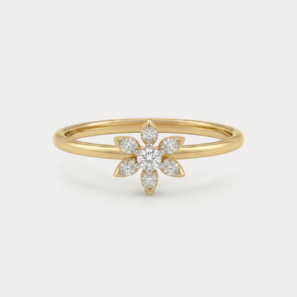 Birchlight Floral Nakshatra Diamond Ring
