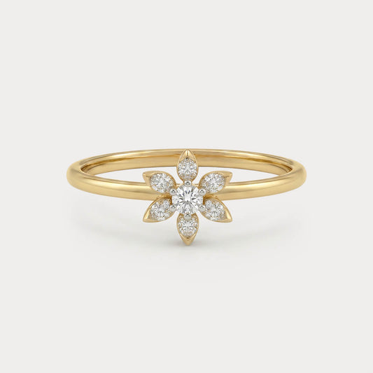 Birchlight Floral Nakshatra Diamond Ring