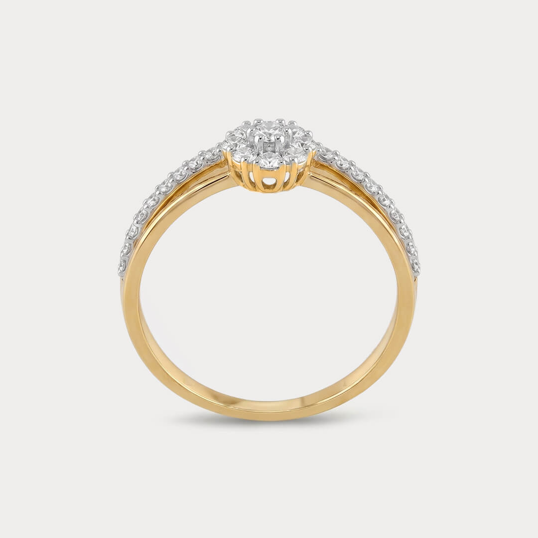 Thistledown Floral Nakshatra Diamond Ring