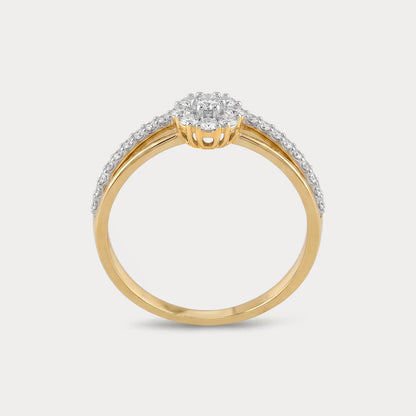 Thistledown Floral Nakshatra Diamond Ring