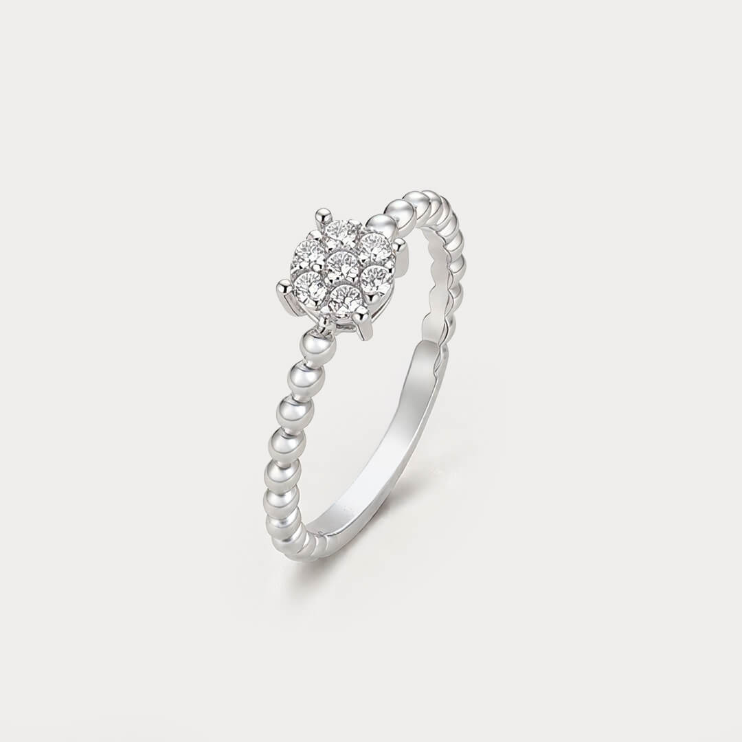 Sunkissed Cluster Diamond Ring