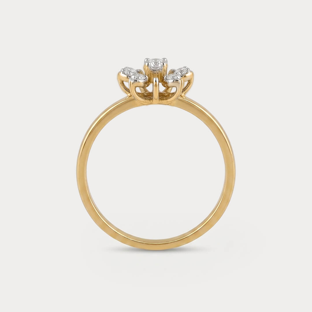 Larkspur Floral Nakshatra Diamond Ring