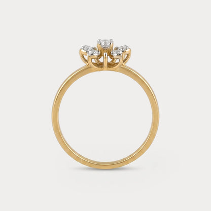 Larkspur Floral Nakshatra Diamond Ring