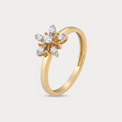 Larkspur Floral Nakshatra Diamond Ring