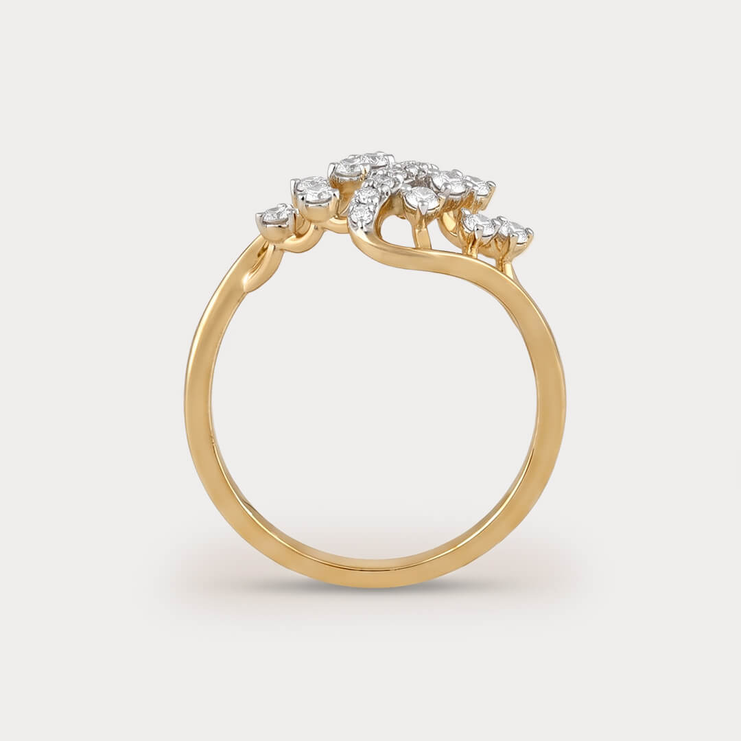 Auroral Cluster Diamond Ring
