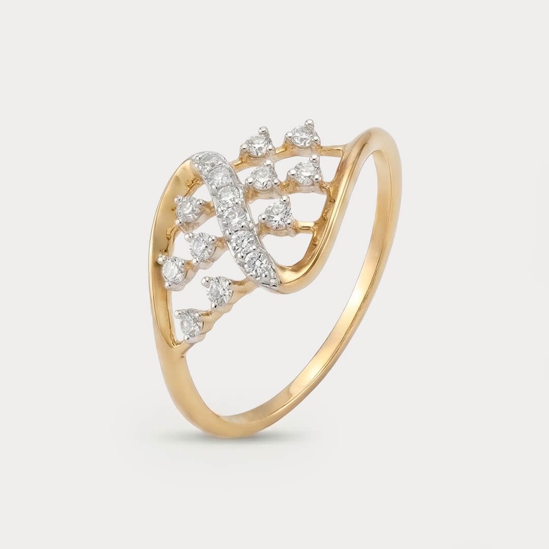 Auroral Cluster Diamond Ring