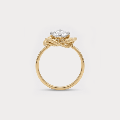 Promise Knot Mini-Solitaire Diamond Ring