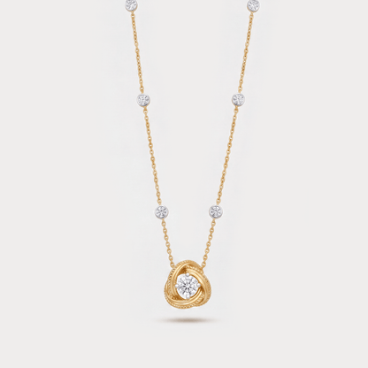 Promise Knot Aurelius Pendant Diamond Necklace