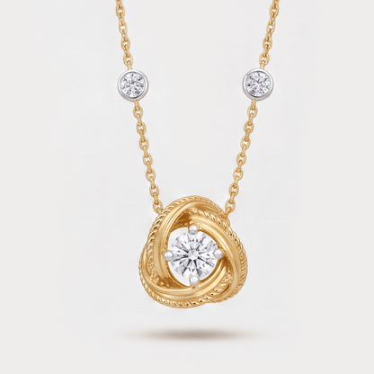 Promise Knot Aurelius Pendant Diamond Necklace