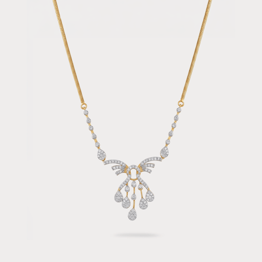 Sunburst Grace Pendant Diamond Necklace