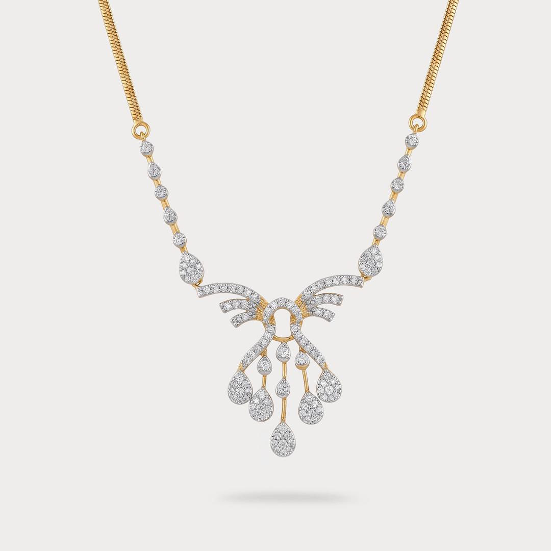 Sunburst Grace Pendant Diamond Necklace