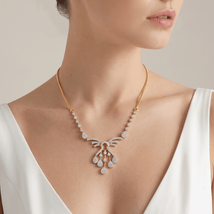 Sunburst Grace Pendant Diamond Necklace