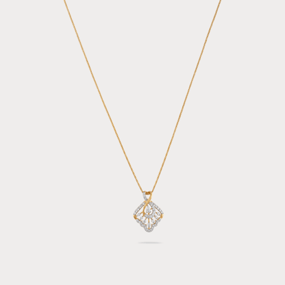 Maisongrace Floral Nakshatra Diamond Pendant Chain