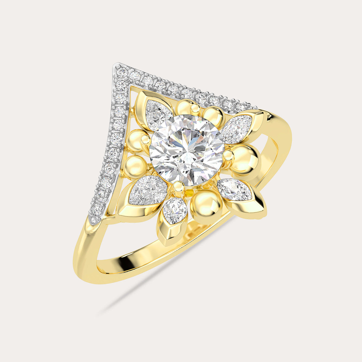 The Aukera Wildflower Amorette Nakshatra Diamond Ring