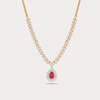Firelit Pendant Diamond Necklace