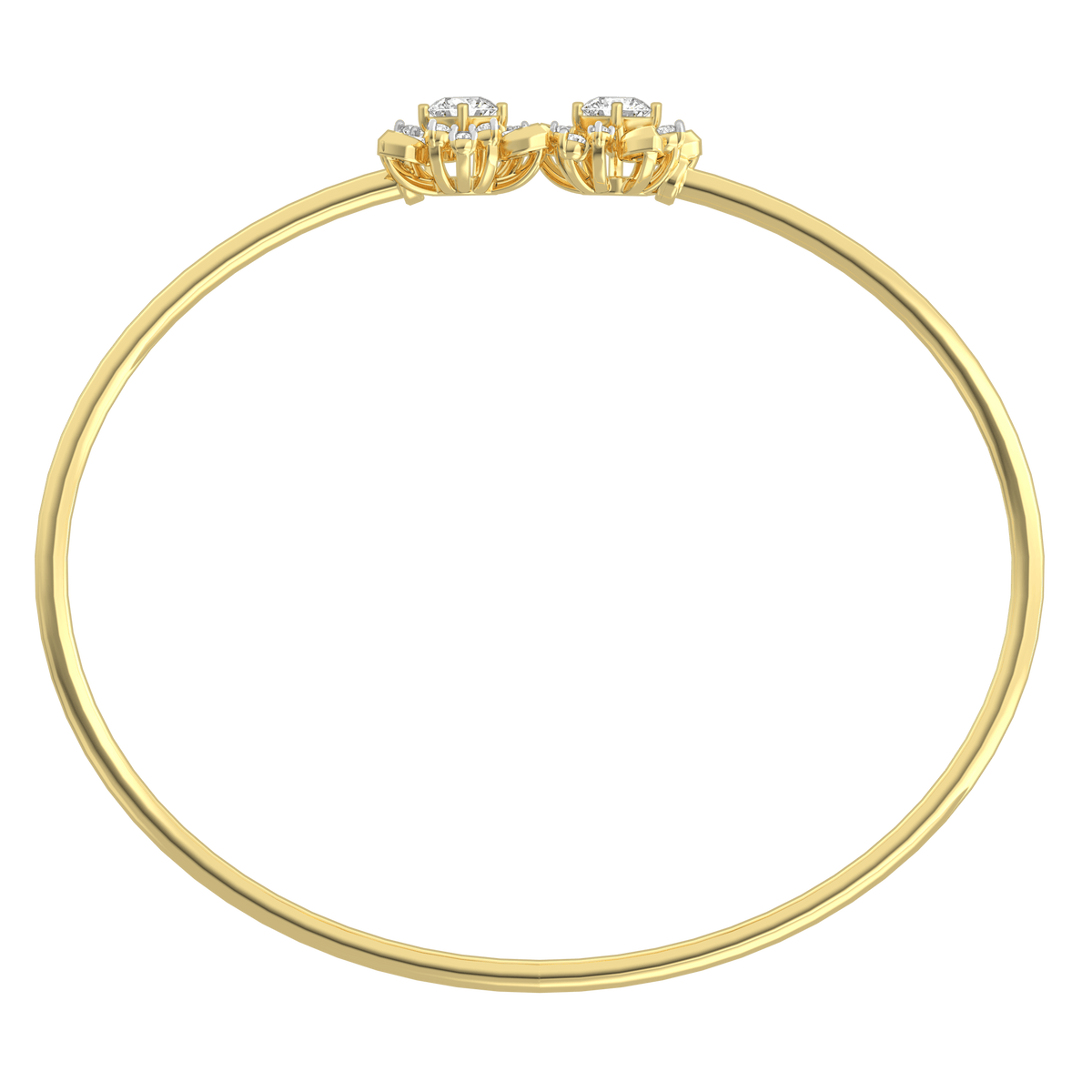 The Aukera Wildflower Cosmos Oval Diamond Bangle