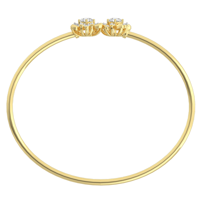 The Aukera Wildflower Cosmos Oval Diamond Bangle