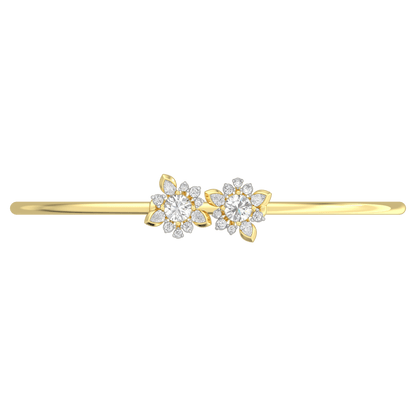 The Aukera Wildflower Cosmos Oval Diamond Bangle