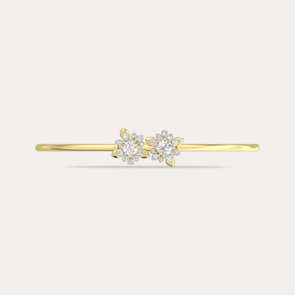 The Aukera Wildflower Cosmos Oval Diamond Bangle