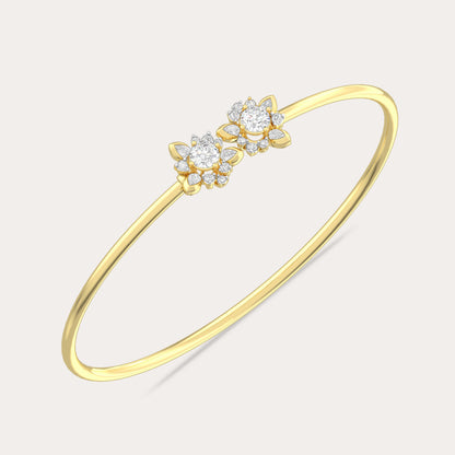 The Aukera Wildflower Cosmos Oval Diamond Bangle