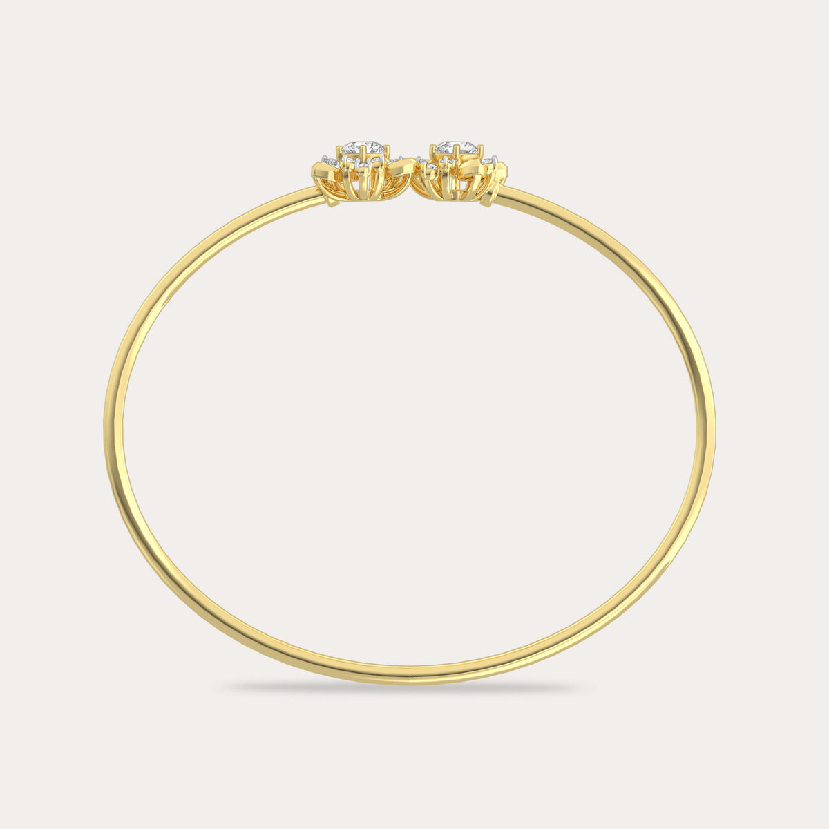 The Aukera Wildflower Cosmos Oval Diamond Bangle