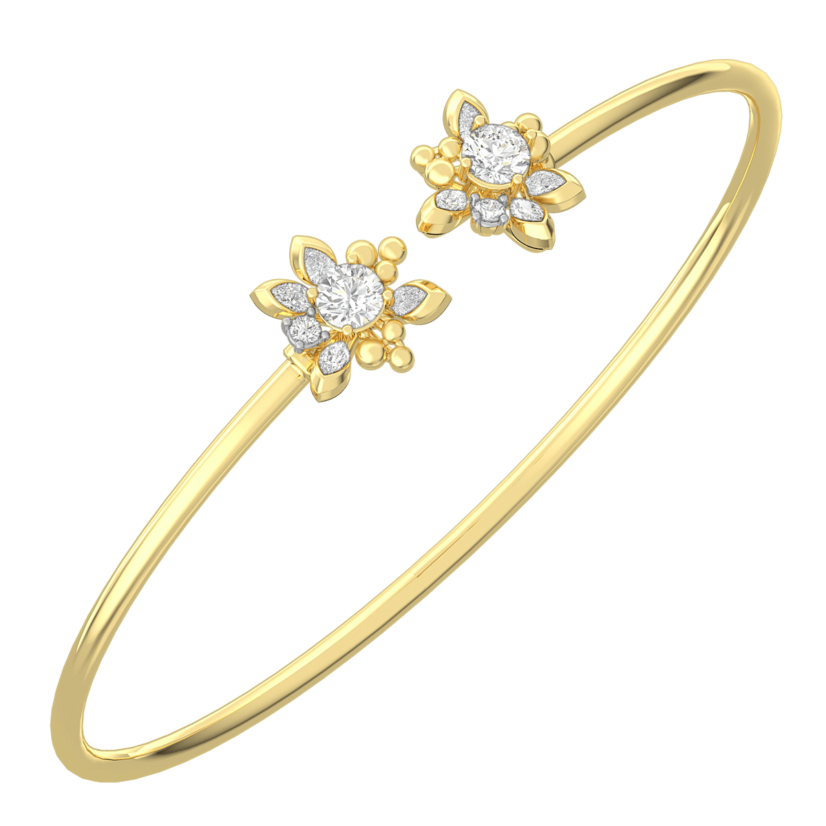 The Aukera Wildflower Symphonie Flexible Diamond Bracelet