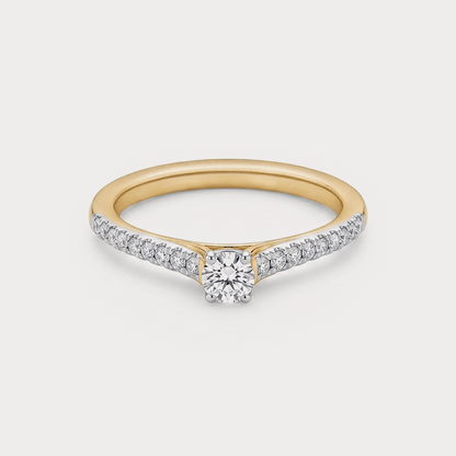 Feather Diamond Ring