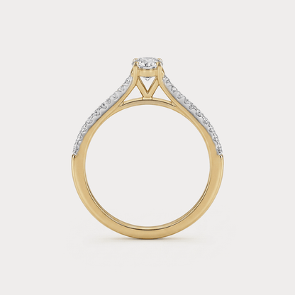 Feather Diamond Ring