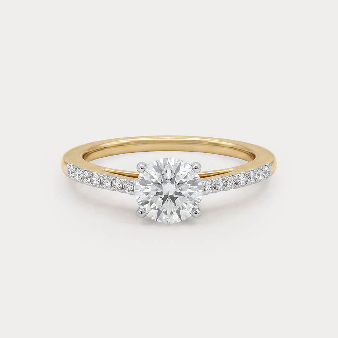 Firebloom Mini-Solitaire Diamond Ring