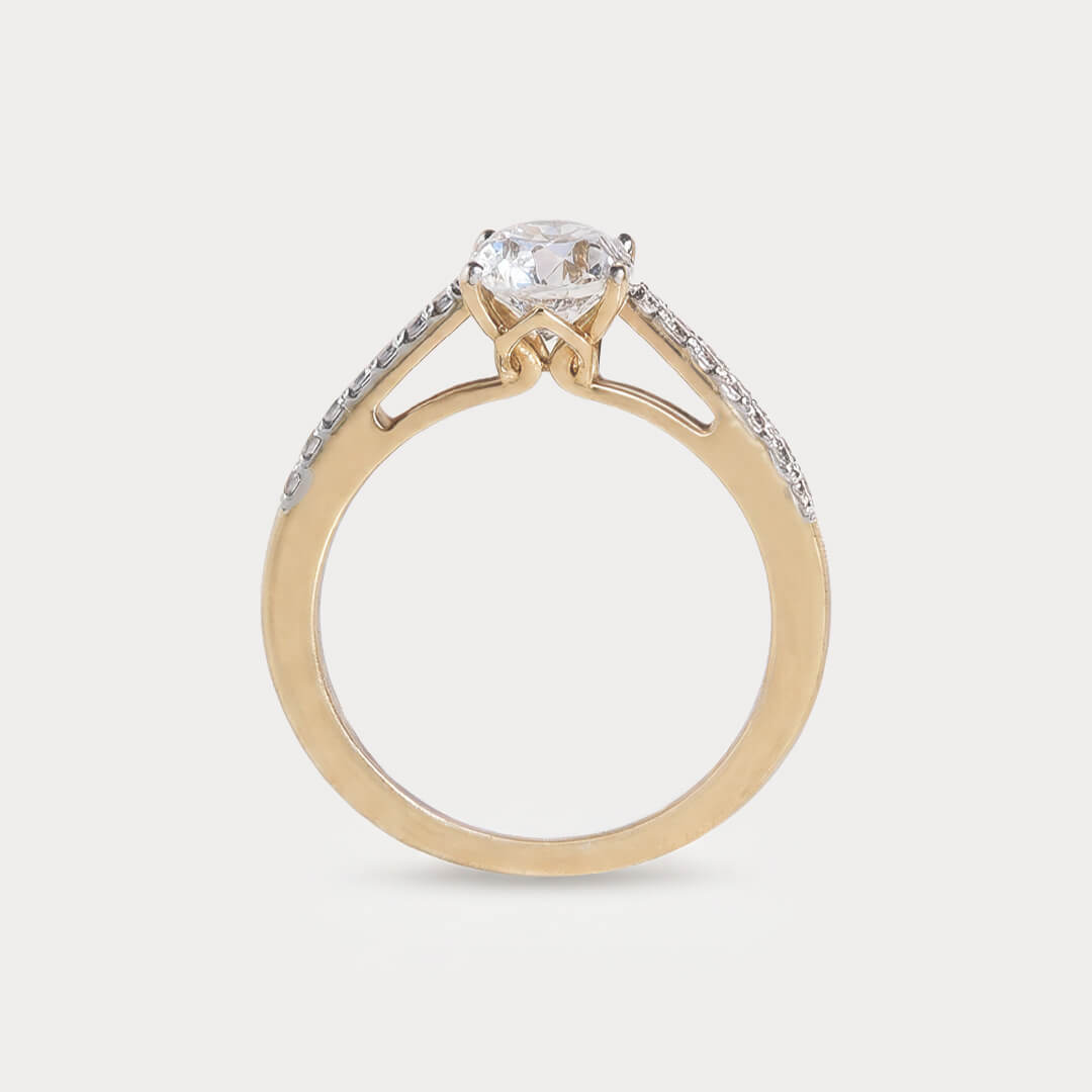 Firebloom Mini-Solitaire Diamond Ring