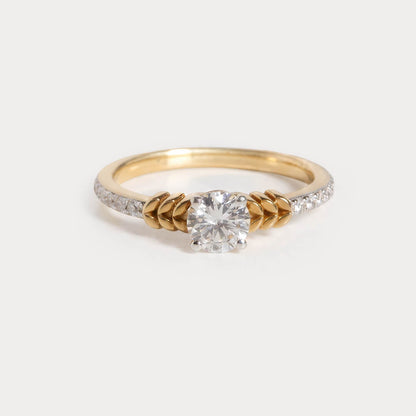 Moonlit Mini-Solitaire Diamond Ring