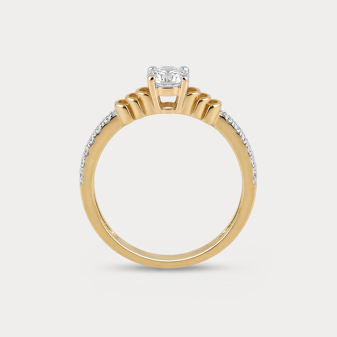 Moonlit Mini-Solitaire Diamond Ring
