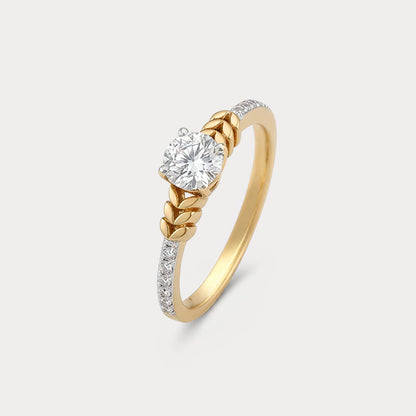 Moonlit Mini-Solitaire Diamond Ring