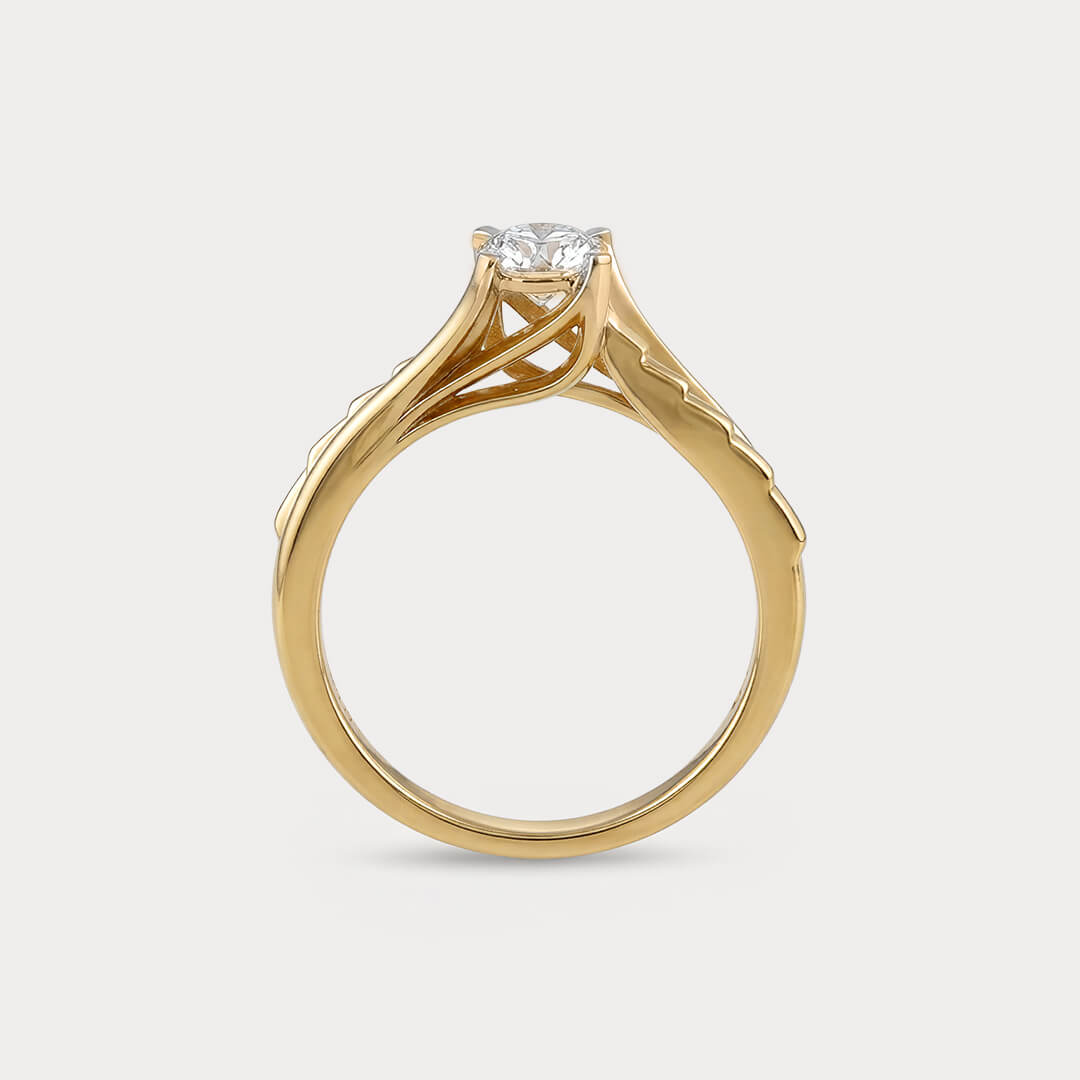 Dawnfire Mini-Solitaire Diamond Ring