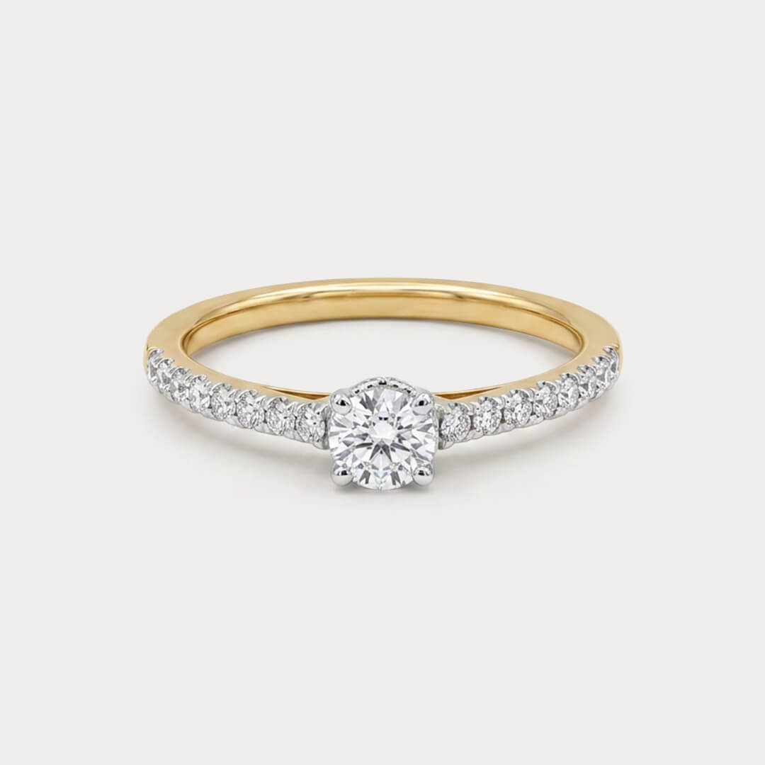 Sunveil Mini-Solitaire Diamond Ring