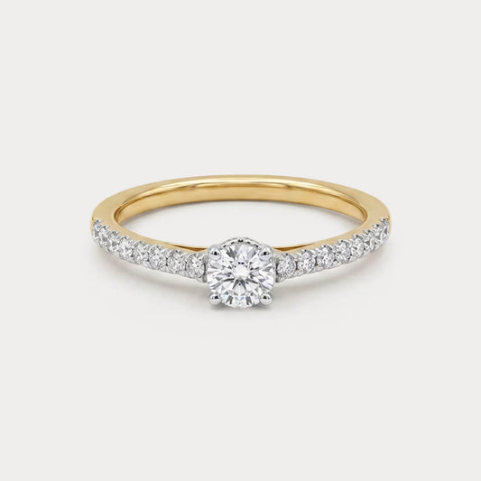 Sunveil Mini-Solitaire Diamond Ring