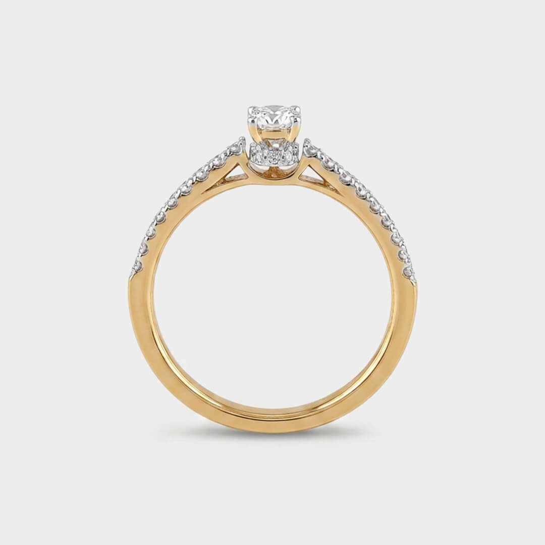Sunveil Mini-Solitaire Diamond Ring