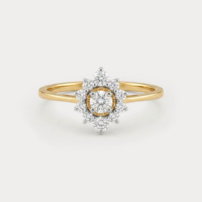 Meadowgold Floral Nakshatra Diamond Ring