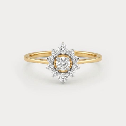 Meadowgold Floral Nakshatra Diamond Ring
