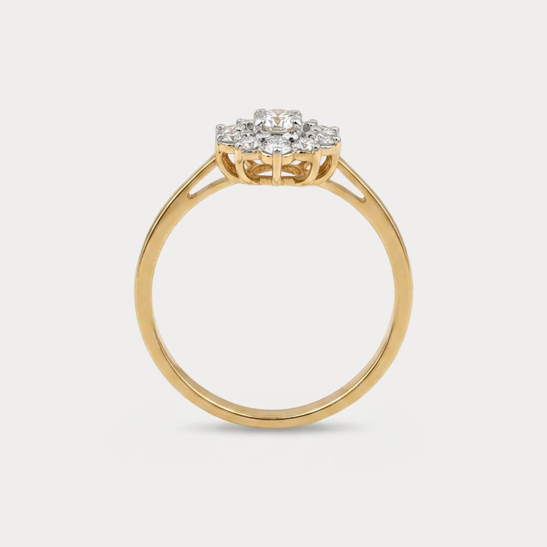 Meadowgold Floral Nakshatra Diamond Ring