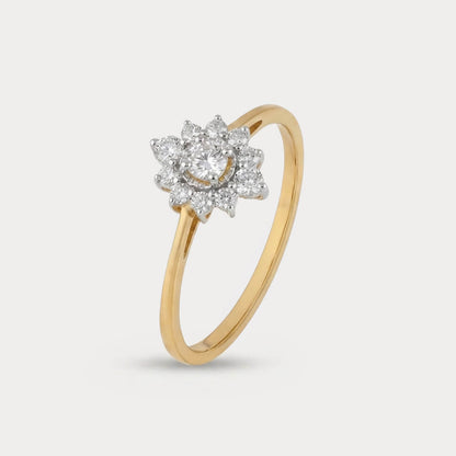 Meadowgold Floral Nakshatra Diamond Ring