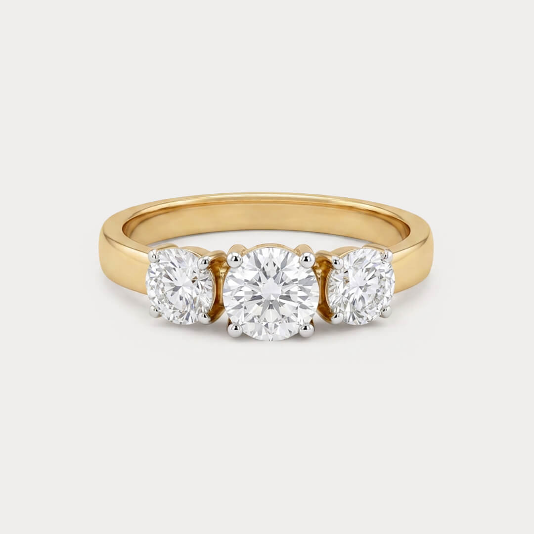 Firegleam Mini-Solitaire Diamond Ring