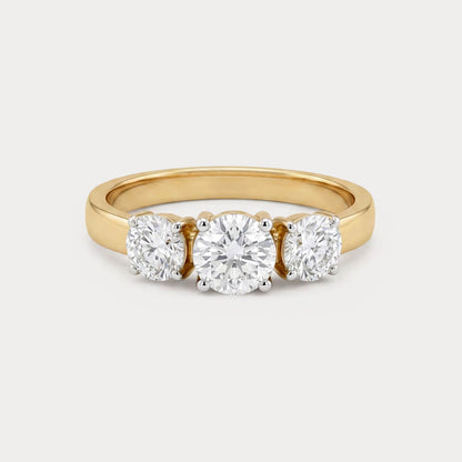 Firegleam Mini-Solitaire Diamond Ring