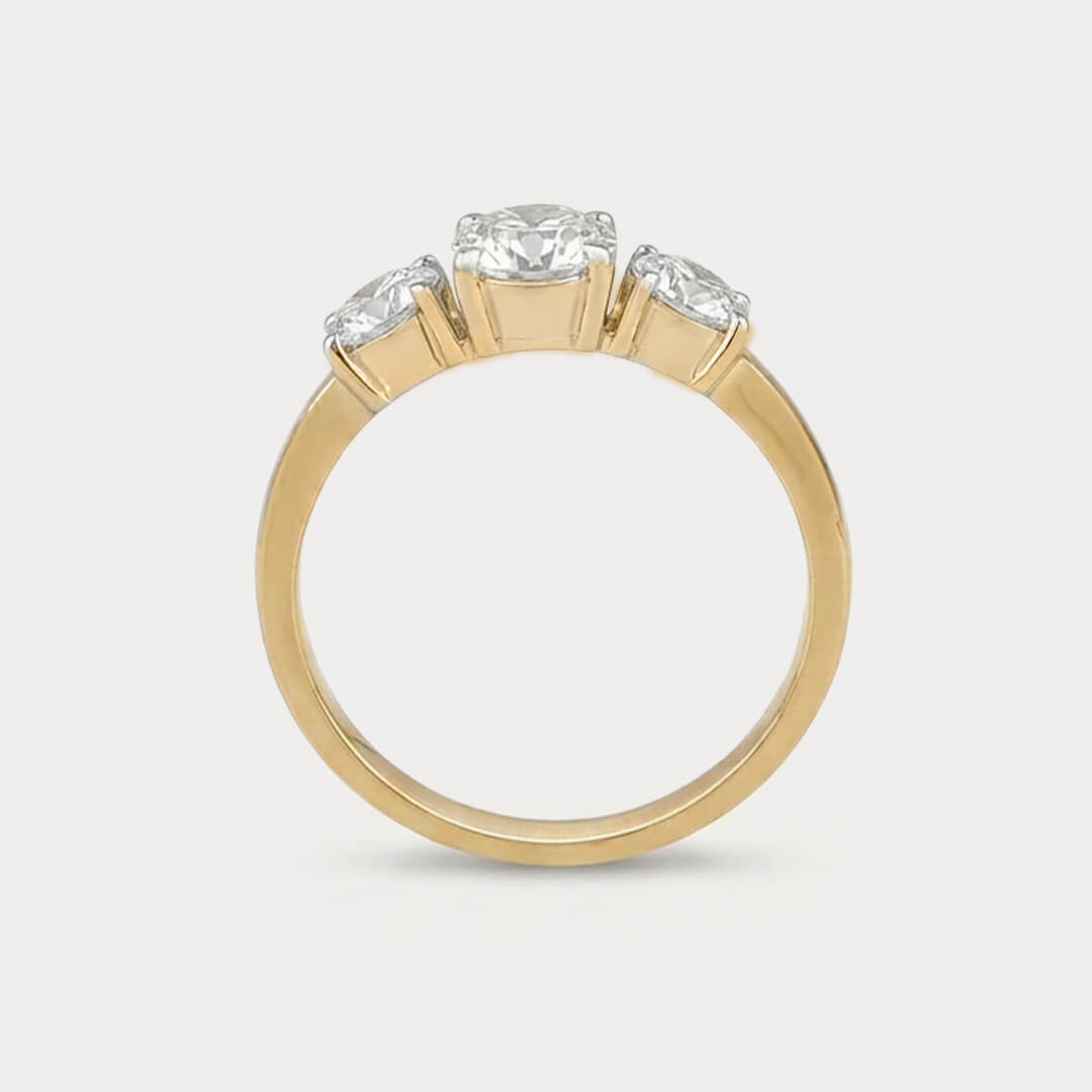 Firegleam Mini-Solitaire Diamond Ring