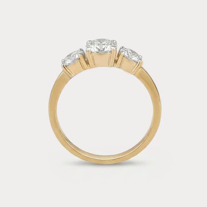 Firegleam Mini-Solitaire Diamond Ring