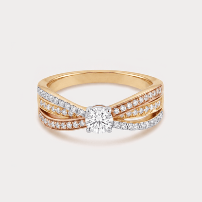 First Bloom Mini-Solitaire Diamond Ring