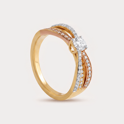 First Bloom Mini-Solitaire Diamond Ring