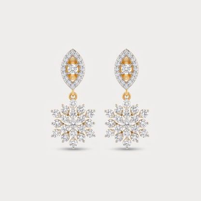 Featherweight Drop Diamond Earrings