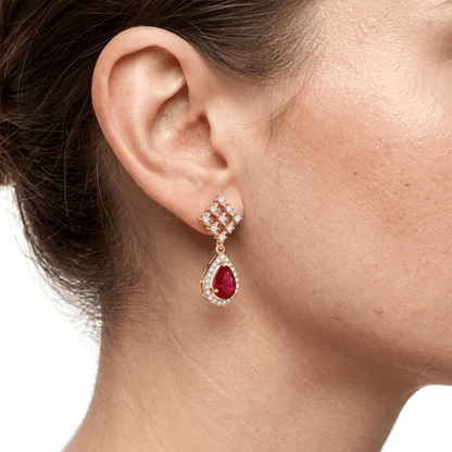 Crystal Bloom Diamond Earrings